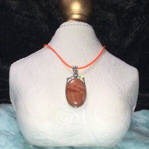 Mookaite Jasper Sterling Silver Artisan Statement Pendant Necklace • Layering